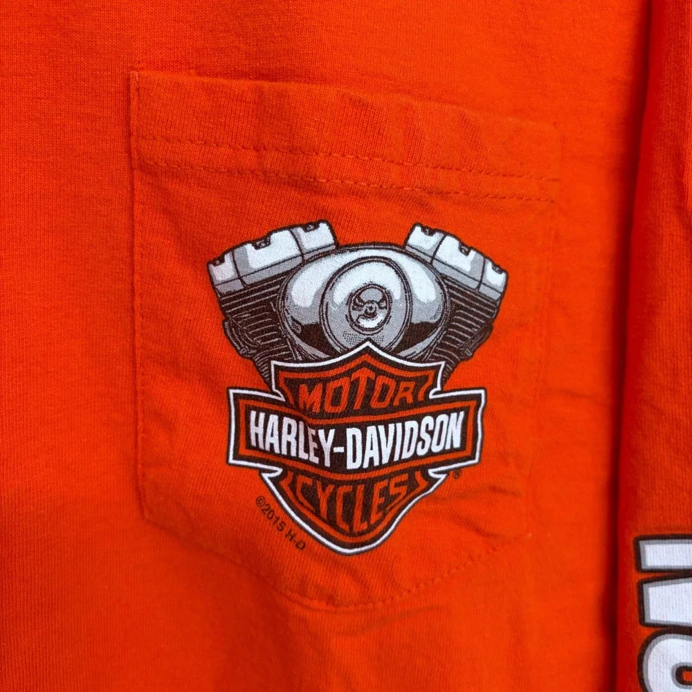 Harley Davidson Motorcycles Long Sleeve T Shirt Lg Fairfield OH 30th Anniversary